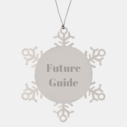 Funny Quotes Guide Snowflake Ornaments, Gifts from Friends and Family for Guide Enthusiasts, Unique Christmas Unique Gifts for Men, Women, Guide Lovers - Image 1