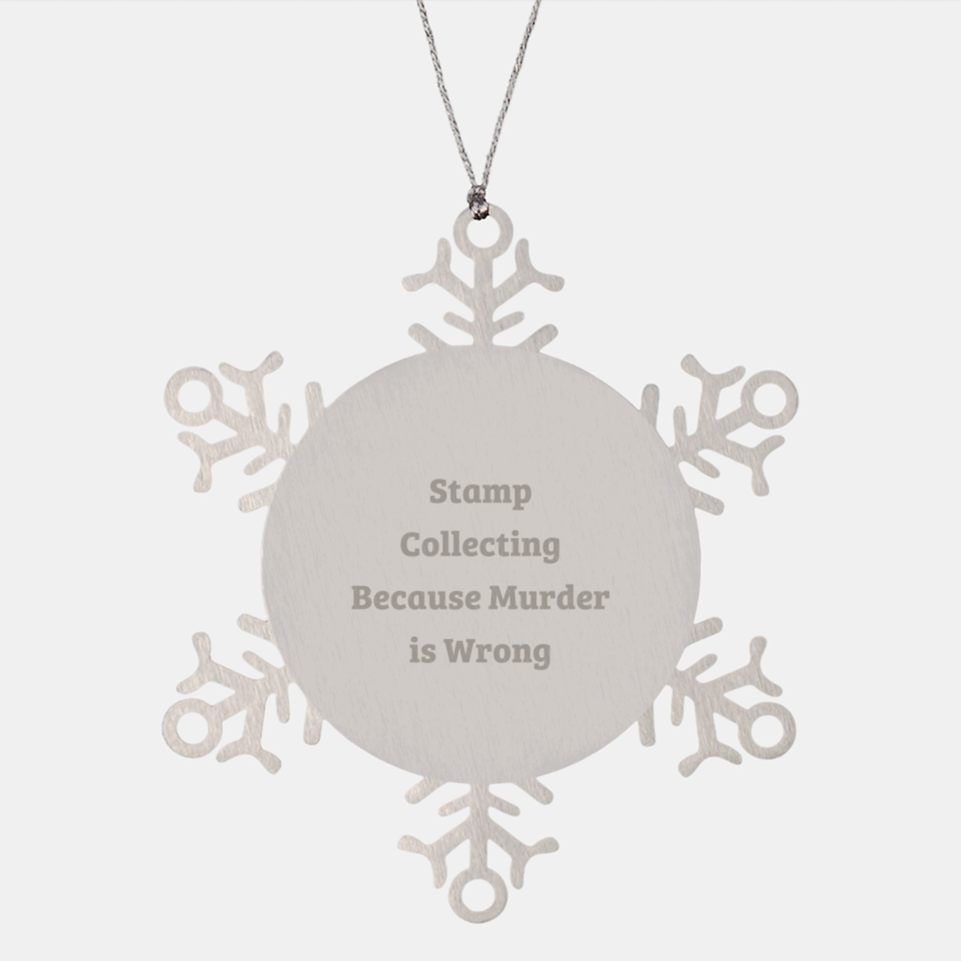 stamp collecting gifts from loved ones, funny snowflake ornaments for christmas, gifts for stamp collectors - Image 1