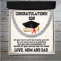 Graduation Gift for Son from Mom and Dad Personalized Cuban Link Chain Necklace - Mallard Moon Gift Shop