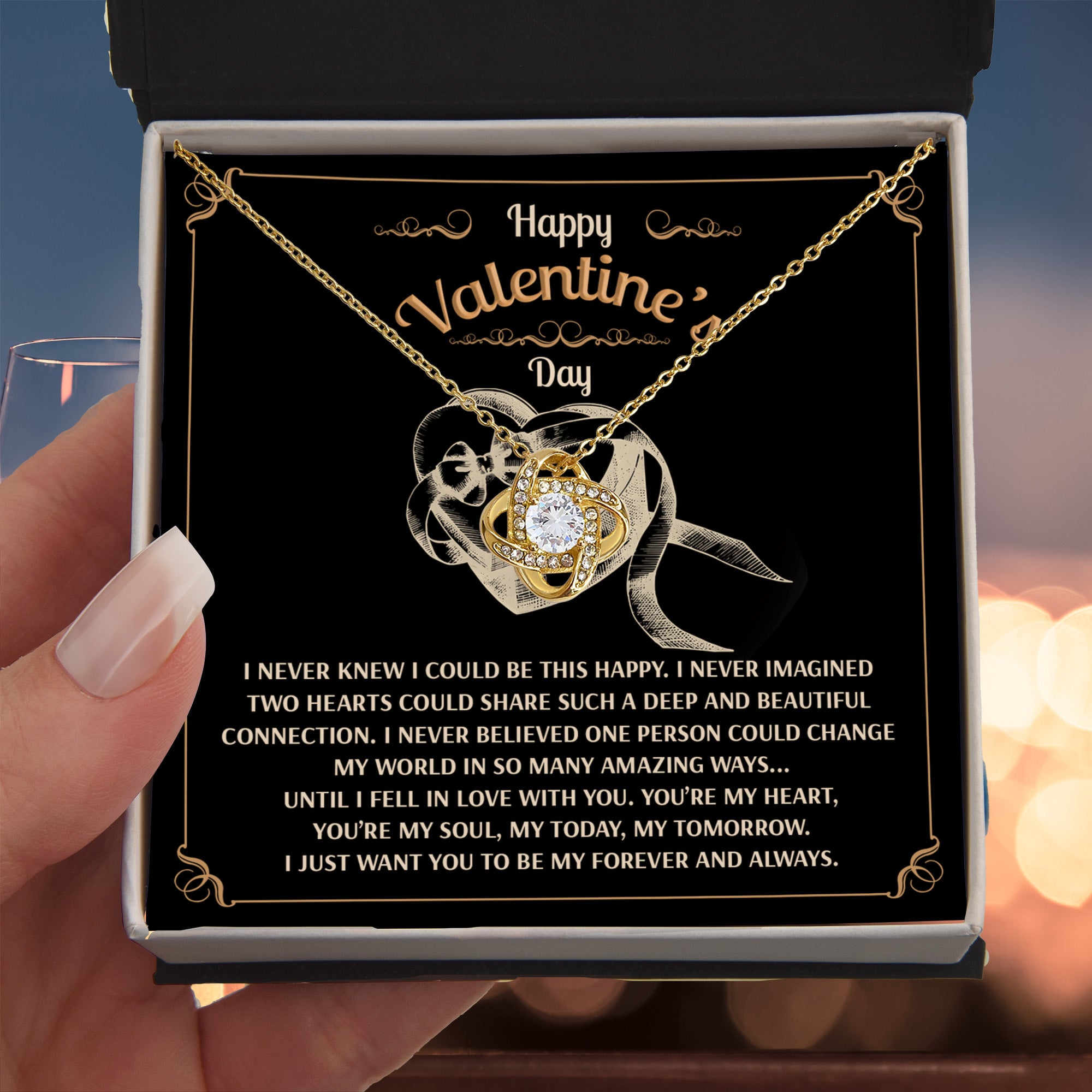 You’re My Forever - Love Knot Necklace - A Timeless Expression of Love for Your Soulmate - Heartfelt Gift for Valentine's Day - Mallard Moon Gift Shop