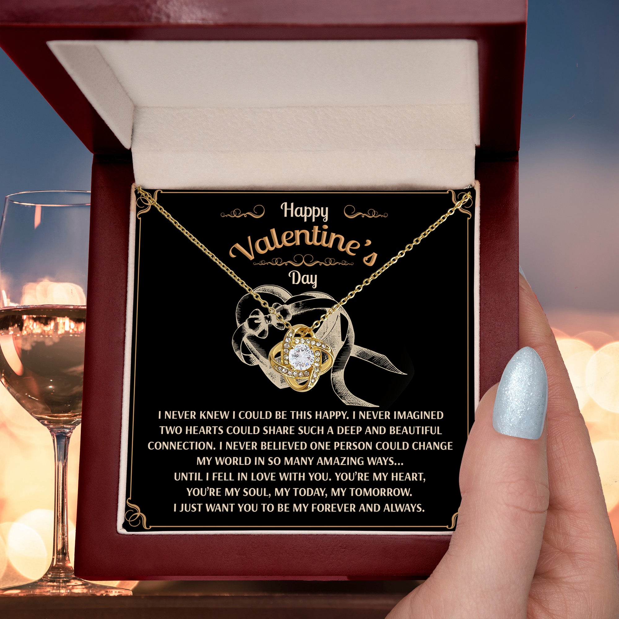 You’re My Forever - Love Knot Necklace - A Timeless Expression of Love for Your Soulmate - Heartfelt Gift for Valentine's Day - Mallard Moon Gift Shop