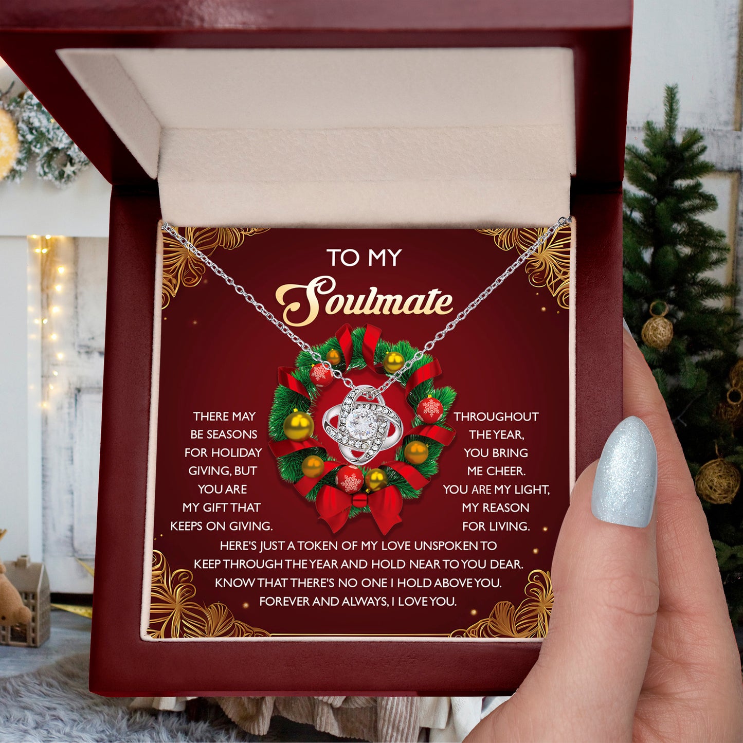 Gift for Soulmate - Bring Me Cheer - Love Knot Pendant Necklace - Mallard Moon Gift Shop