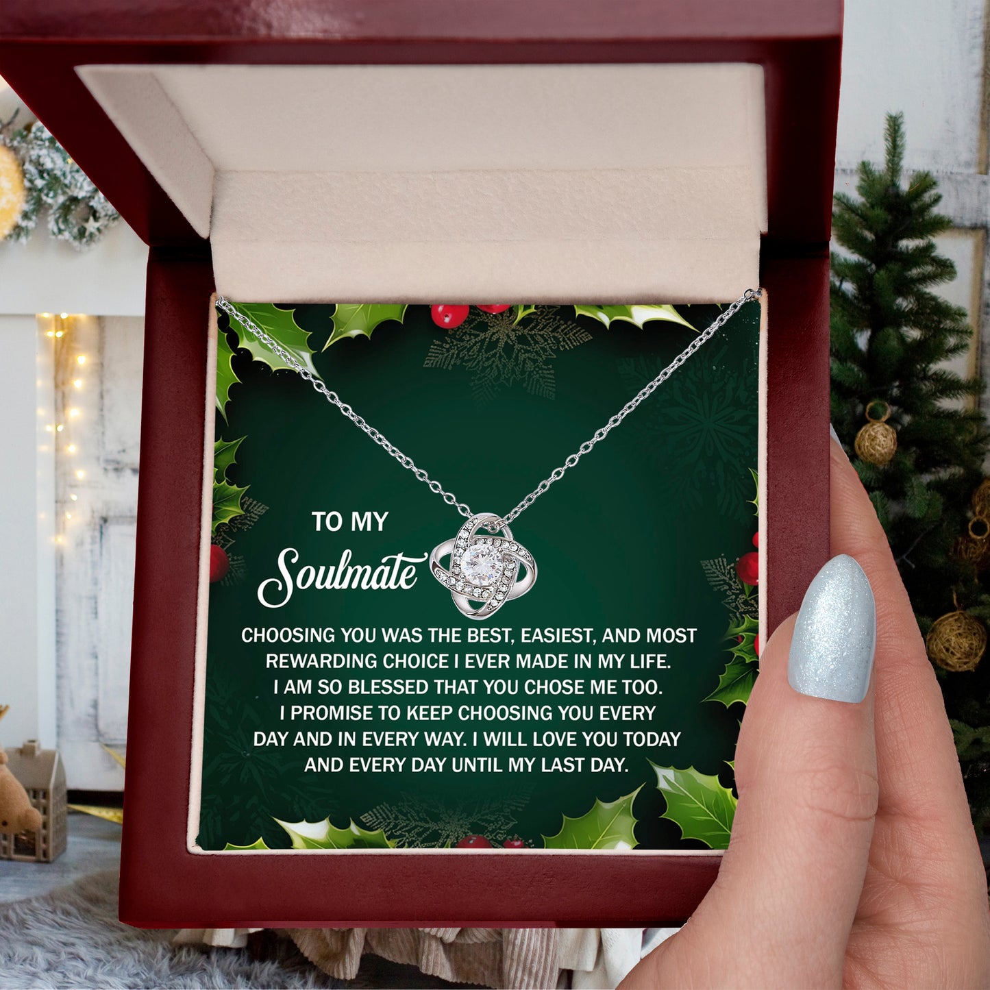 Gift for Soulmate - Chose Me Too - Love Knot Pendant Necklace - Mallard Moon Gift Shop