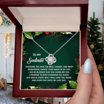 Gift for Soulmate - Chose Me Too - Love Knot Pendant Necklace - Mallard Moon Gift Shop