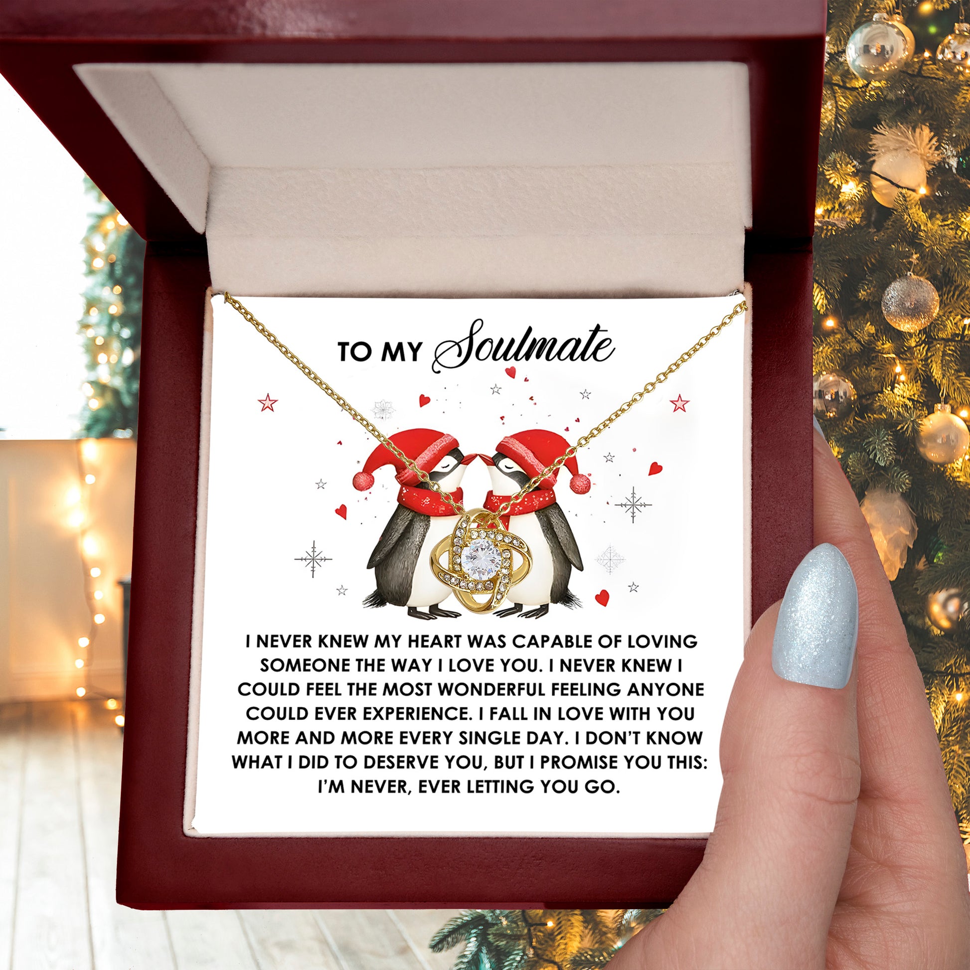 Gift for Soulmate - To Deserve You - Love Knot Pendant Necklace - Mallard Moon Gift Shop