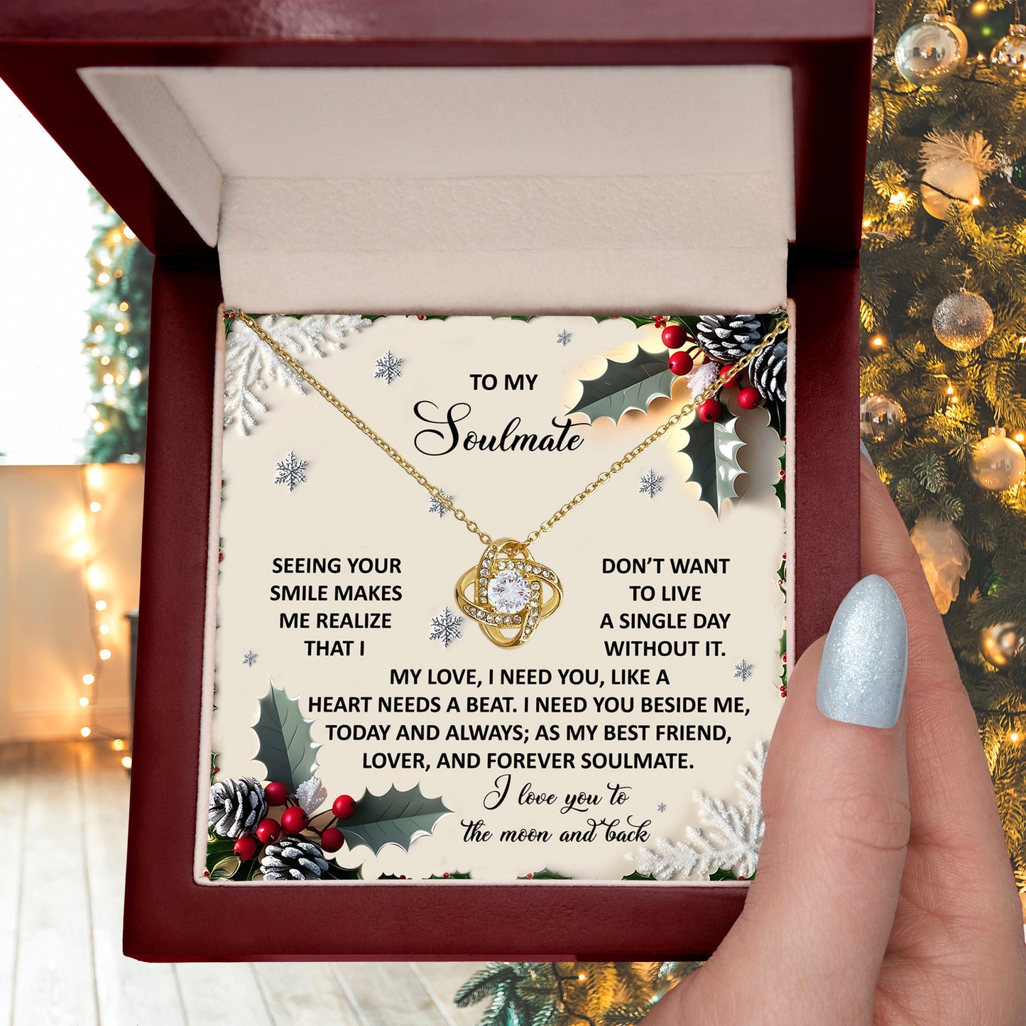 Gift for Soulmate - Forever Soulmate - Love Knot Pendant Necklace - Mallard Moon Gift Shop