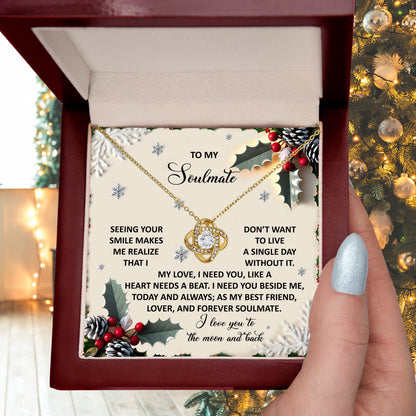 Gift for Soulmate - Forever Soulmate - Love Knot Pendant Necklace - Mallard Moon Gift Shop