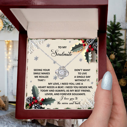 Gift for Soulmate - Forever Soulmate - Love Knot Pendant Necklace - Mallard Moon Gift Shop