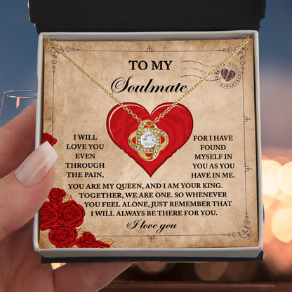 To My Soulmate - Love Knot Necklace – A Symbol of Eternal Unity and Devotion - Mallard Moon Gift Shop