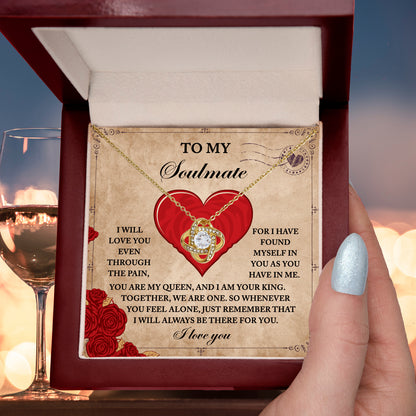 To My Soulmate - Love Knot Necklace – A Symbol of Eternal Unity and Devotion - Mallard Moon Gift Shop