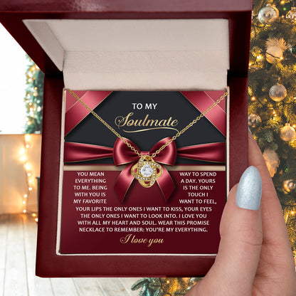 Gift for Soulmate - Heart And Soul - Love Knot Pendant Necklace - Mallard Moon Gift Shop