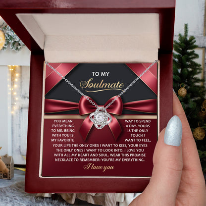 Gift for Soulmate - Heart And Soul - Love Knot Pendant Necklace - Mallard Moon Gift Shop