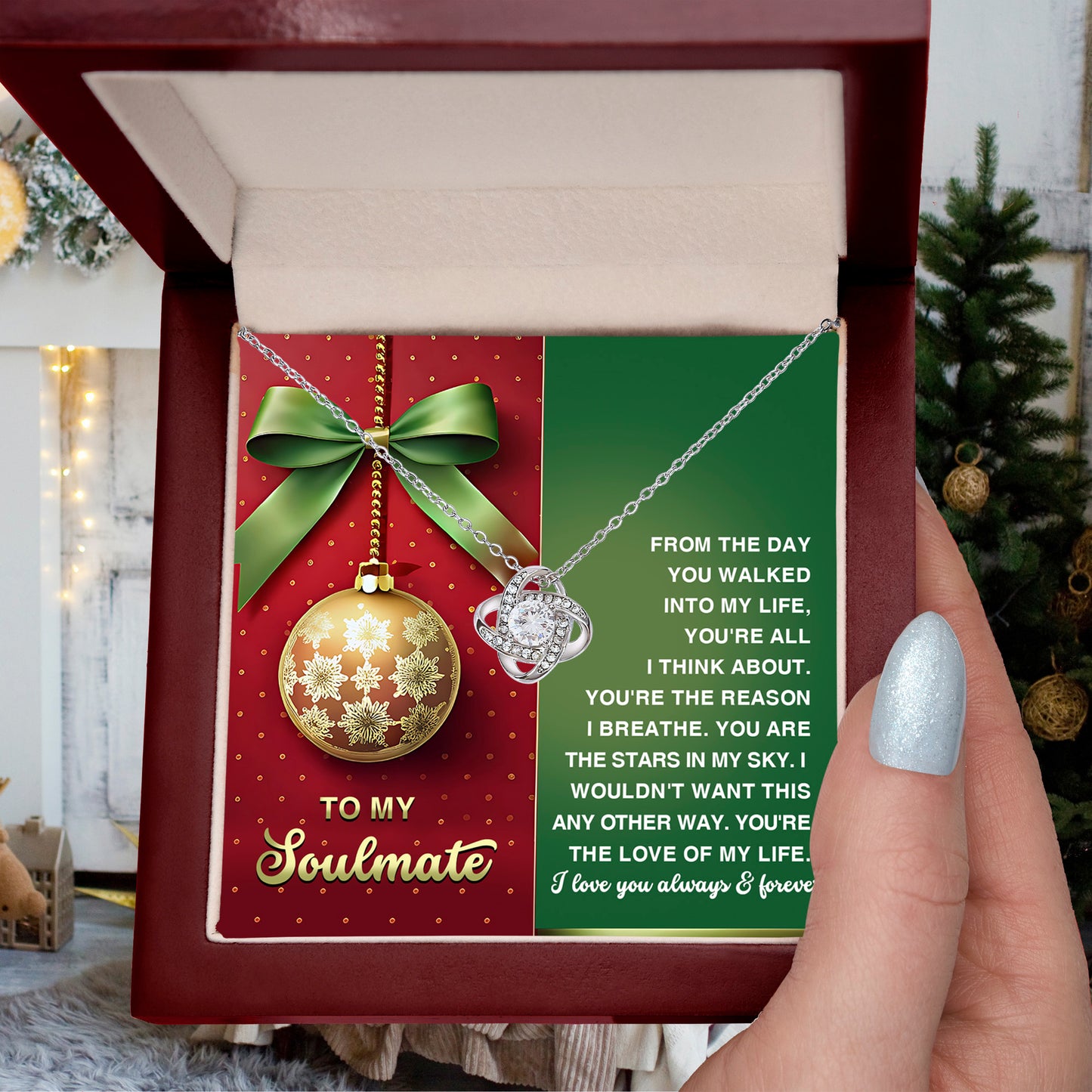 Gift for Soulmate - In My Sky - Love Knot Pendant Necklace - Mallard Moon Gift Shop