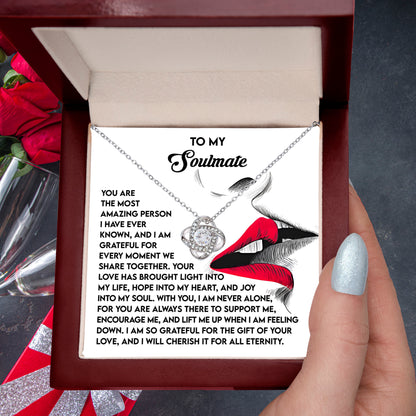 Gift for Soulmate - Lift Me Up - Love Knot Pendant Necklace - Mallard Moon Gift Shop