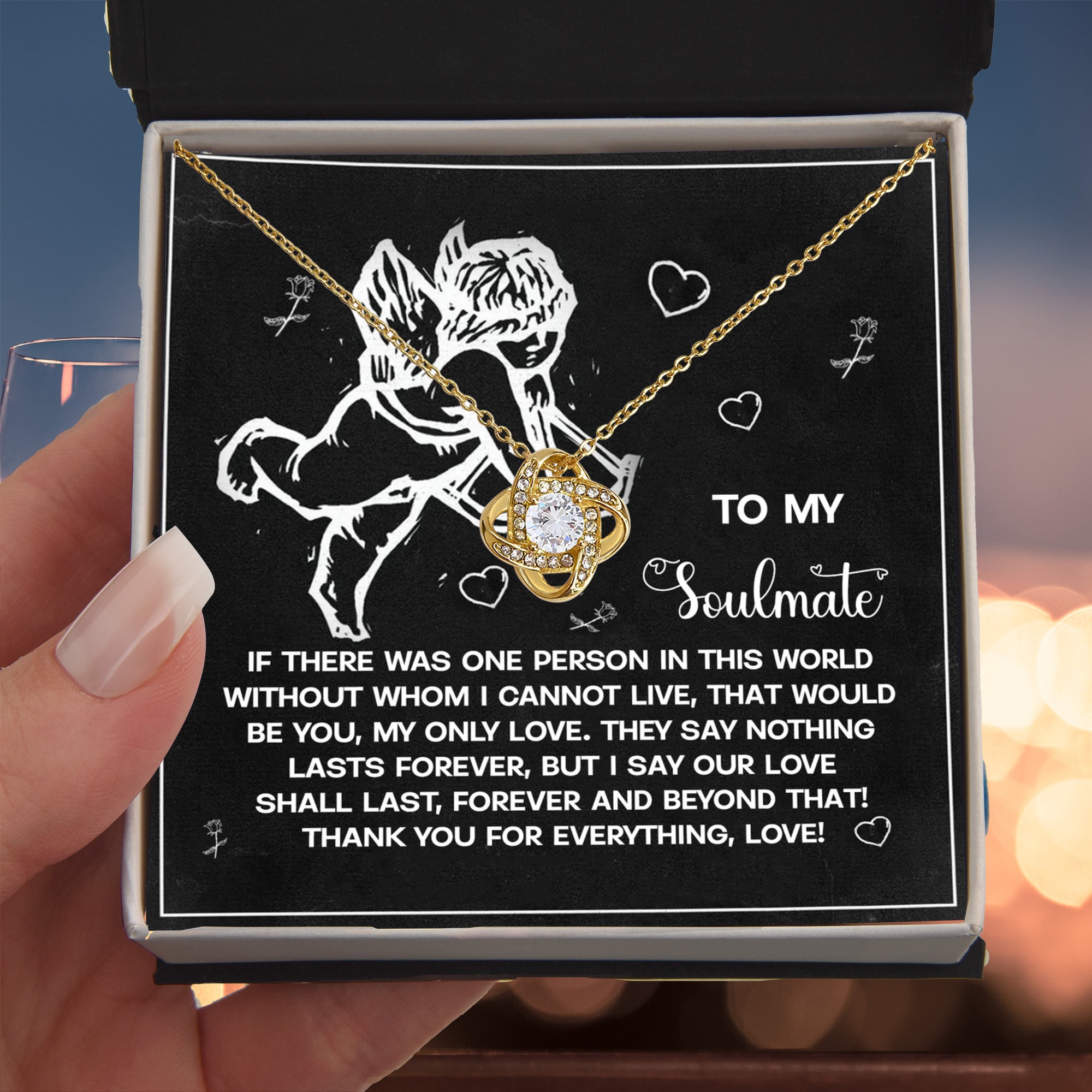 To My Soulmate - Love Knot Necklace – A Heartfelt Gift to Celebrate Love That Lasts Forever - Mallard Moon Gift Shop