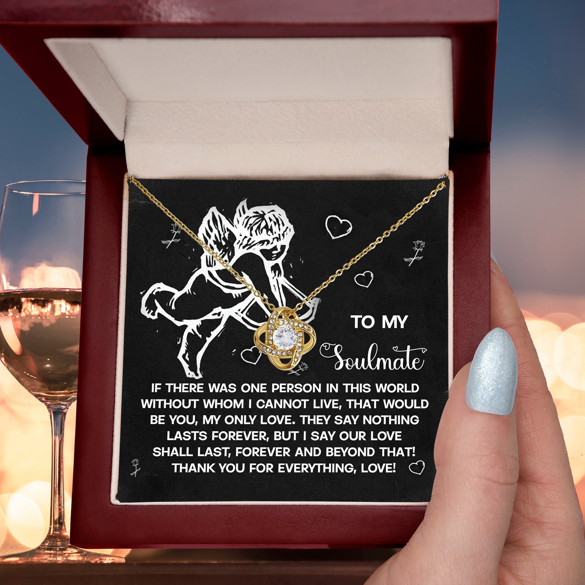 To My Soulmate - Love Knot Necklace – A Heartfelt Gift to Celebrate Love That Lasts Forever - Mallard Moon Gift Shop