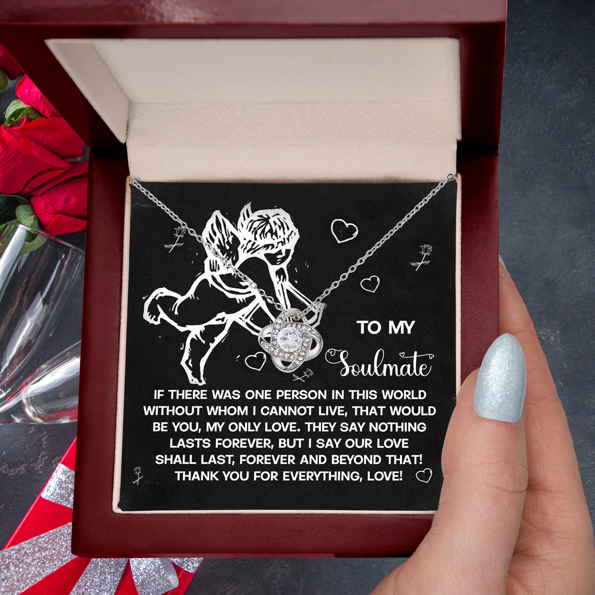 To My Soulmate - Love Knot Necklace – A Heartfelt Gift to Celebrate Love That Lasts Forever - Mallard Moon Gift Shop