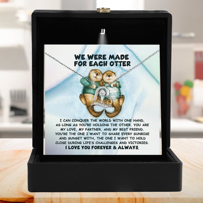 Soulmate, Wife, Girlfriend Gift - Made For Each Otter - Love Dancing Heart Pendant Necklace - Mallard Moon Gift Shop