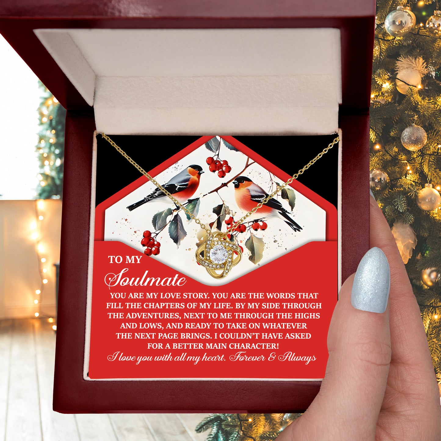 Gift for Soulmate - My Love Story - Love Knot Pendant Necklace - Mallard Moon Gift Shop