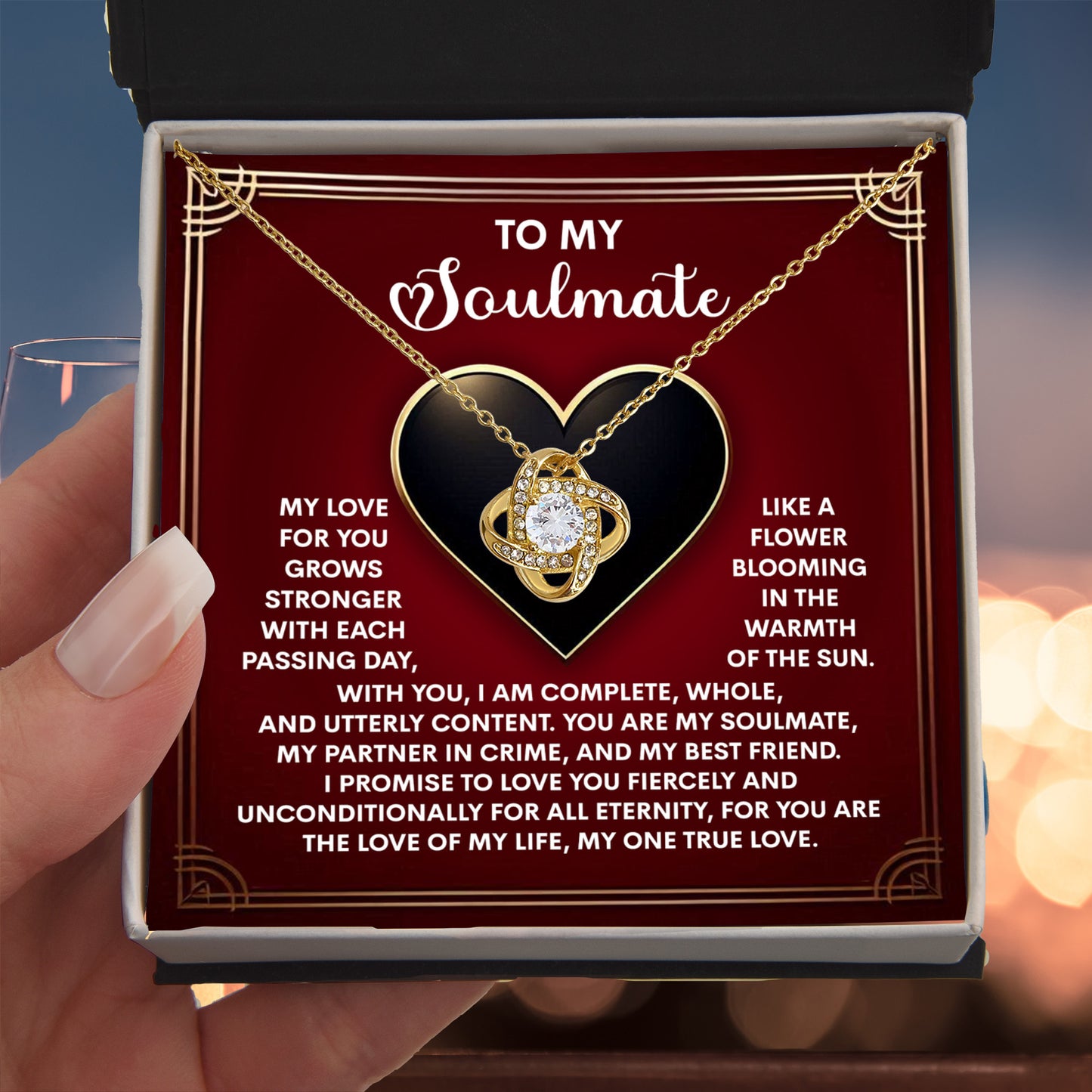 Gift for Soulmate - One True Love - Love Knot Pendant Necklace - Mallard Moon Gift Shop