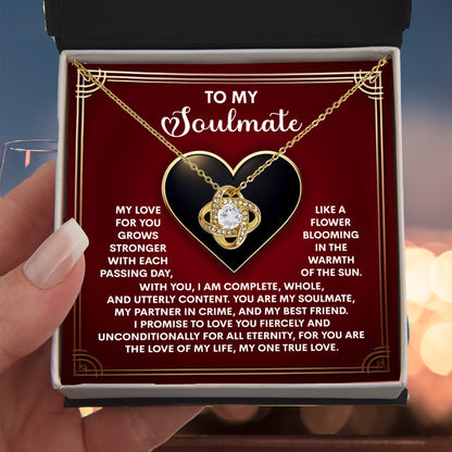 Gift for Soulmate - One True Love - Love Knot Pendant Necklace - Mallard Moon Gift Shop