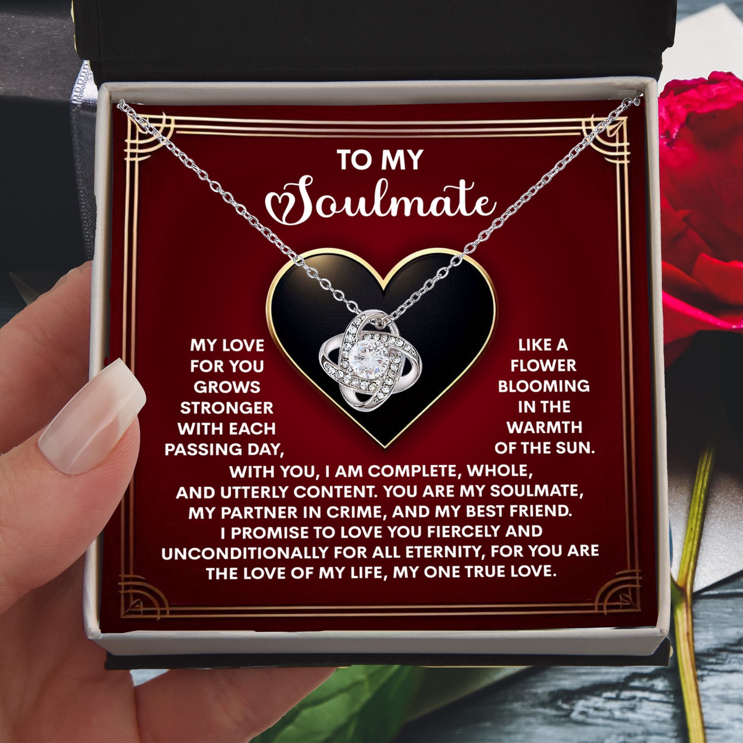 Gift for Soulmate - One True Love - Love Knot Pendant Necklace - Mallard Moon Gift Shop