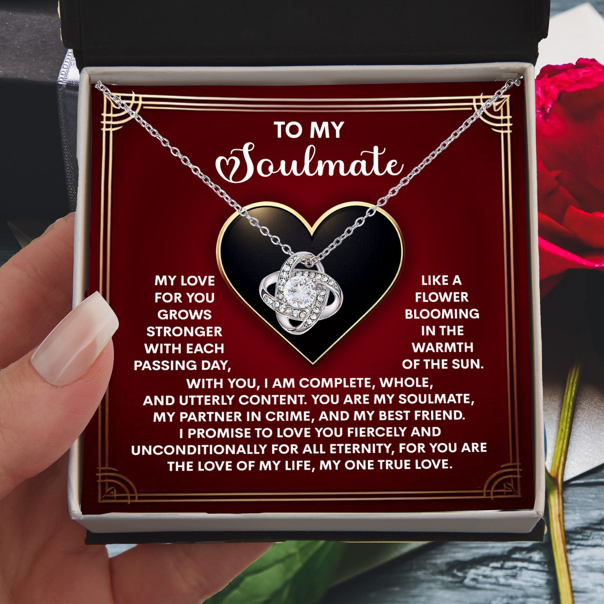 Gift for Soulmate - One True Love - Love Knot Pendant Necklace - Mallard Moon Gift Shop