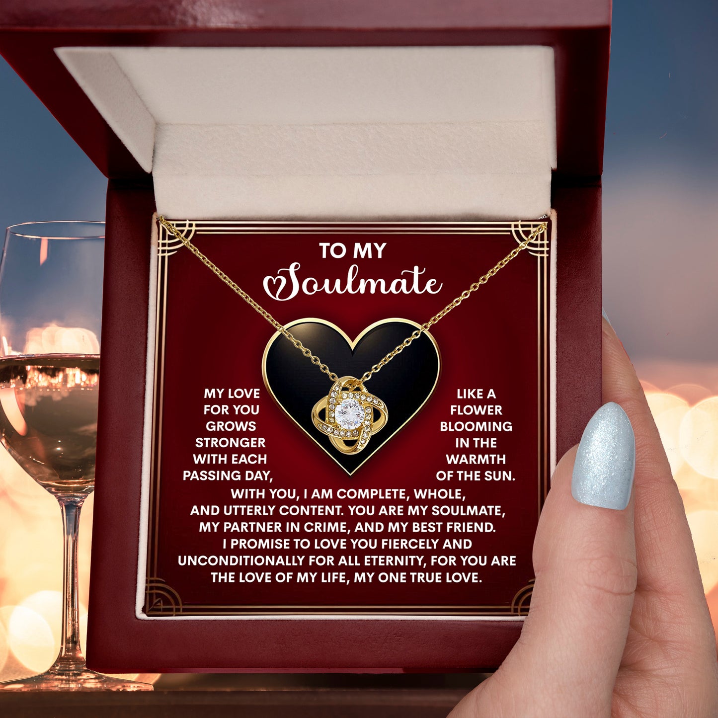 Gift for Soulmate - One True Love - Love Knot Pendant Necklace - Mallard Moon Gift Shop