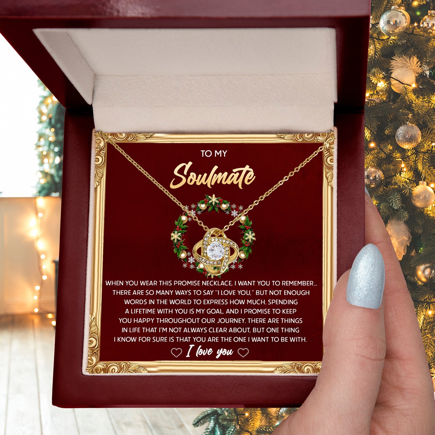 Gift for Soulmate - To Be With - Love Knot Pendant Necklace - Mallard Moon Gift Shop