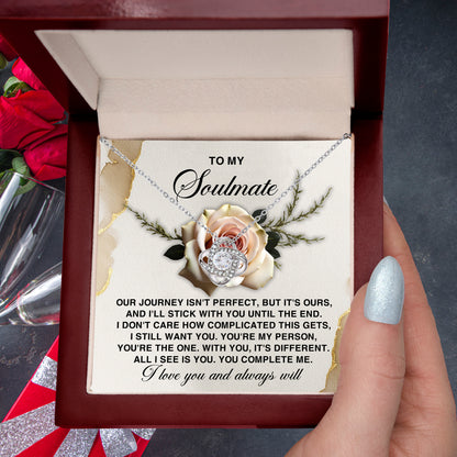 To My Soulmate - You Complete Me Valentine's Day Card – A Heartfelt Message for Your Forever Love - Mallard Moon Gift Shop