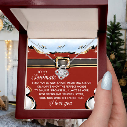 Gift for Soulmate - Naughty Lover - Love Knot Pendant Necklace - Mallard Moon Gift Shop