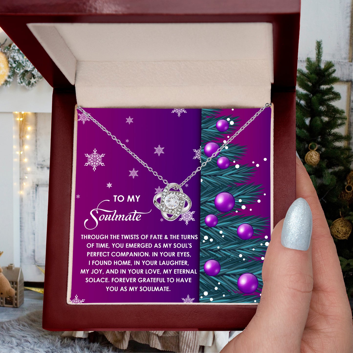 Gift for Soulmate - Perfect Companion - Love Knot Pendant Necklace - Mallard Moon Gift Shop