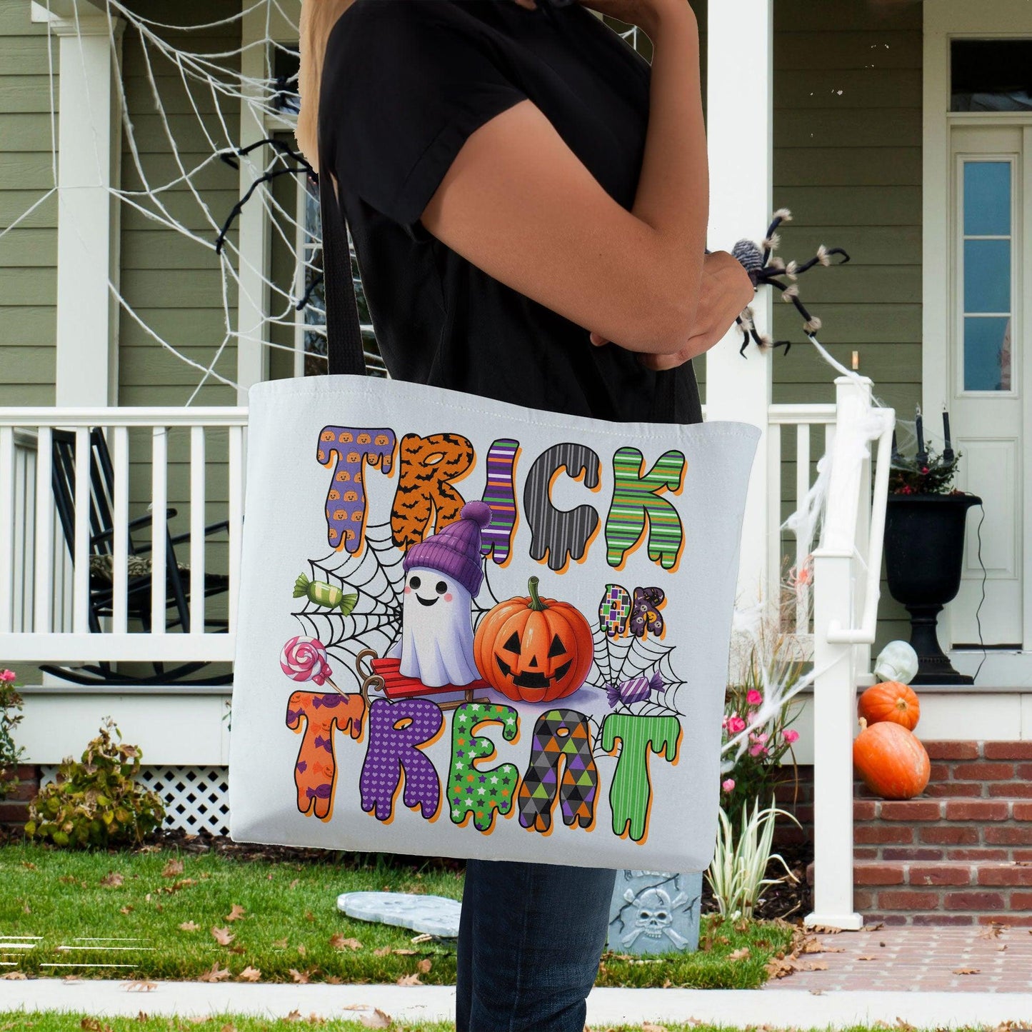 Trick or Treat Halloween Tote Bag for Kids - Mallard Moon Gift Shop