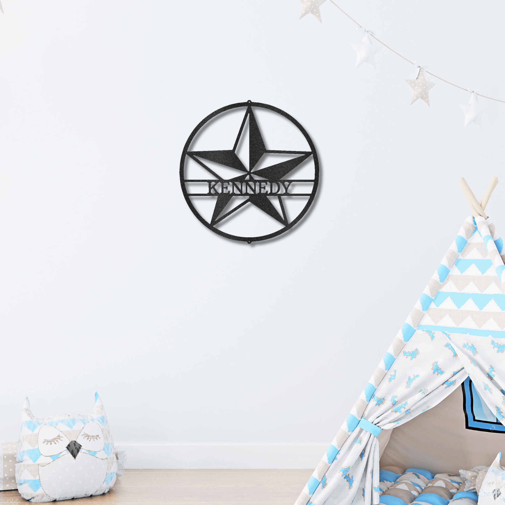 Star Personalized Metal Wall Art Sign - Mallard Moon Gift Shop