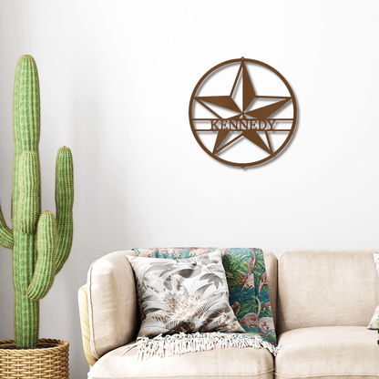 Star Personalized Metal Wall Art Sign - Mallard Moon Gift Shop