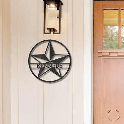 Star Personalized Metal Wall Art Sign - Mallard Moon Gift Shop