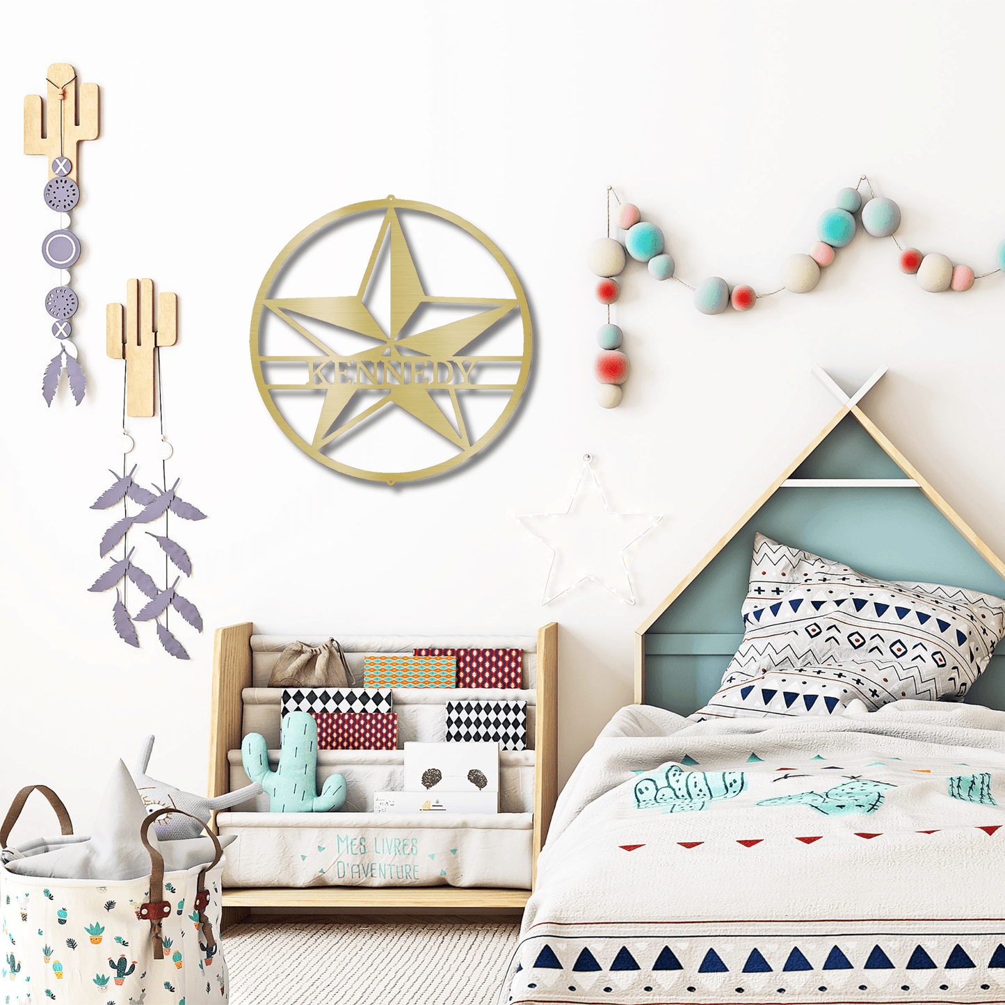 Star Personalized Metal Wall Art Sign - Mallard Moon Gift Shop