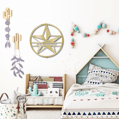 Star Personalized Metal Wall Art Sign - Mallard Moon Gift Shop