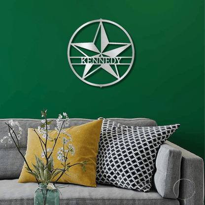 Star Personalized Metal Wall Art Sign - Mallard Moon Gift Shop