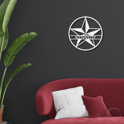 Star Personalized Metal Wall Art Sign - Mallard Moon Gift Shop