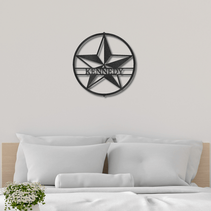 Star Personalized Metal Wall Art Sign - Mallard Moon Gift Shop