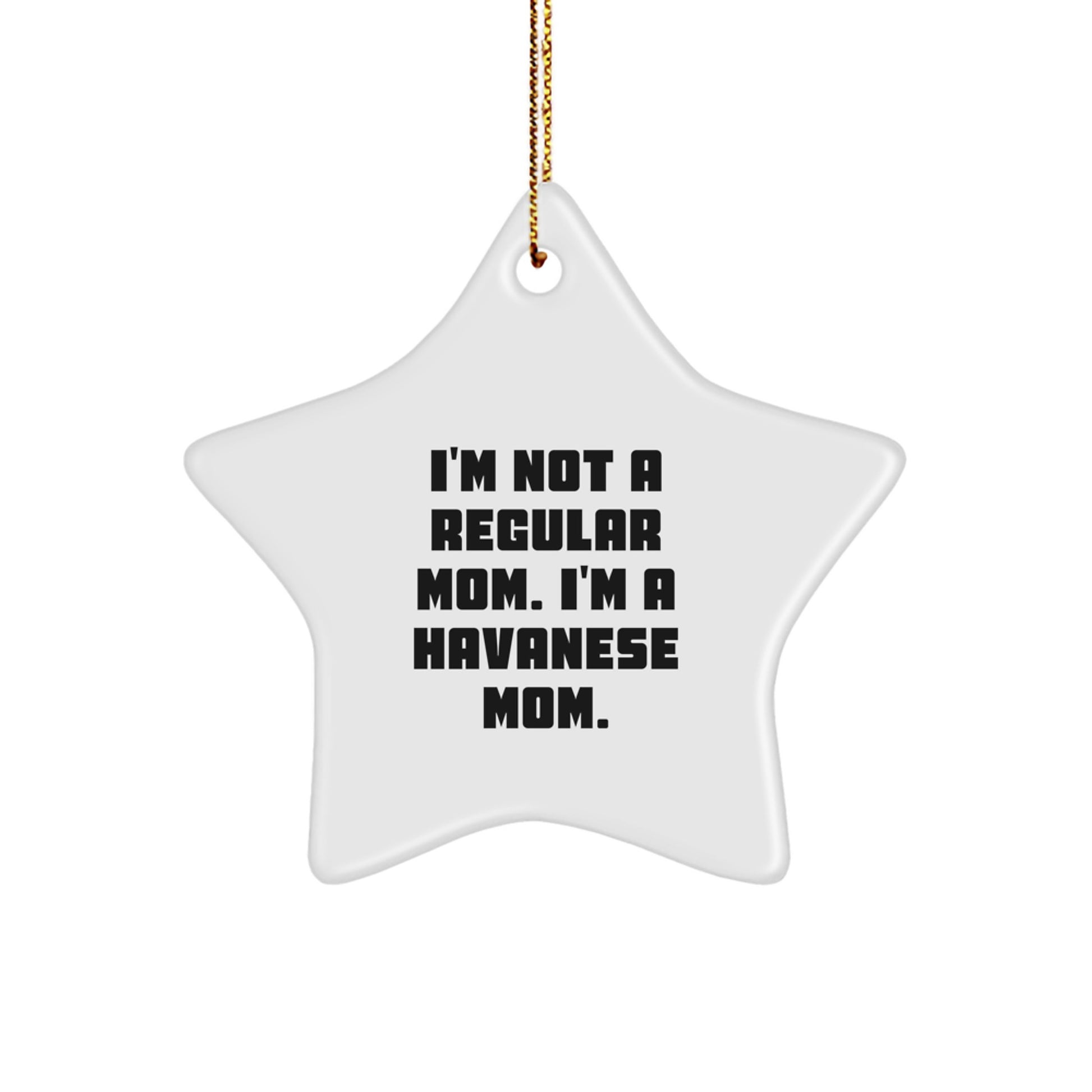 Funny Havanese Dog Gifts for Home - Havanese Mom Star Ornament, Christmas Unique Gifts from Mom to Havanese Dog Lover - Image 1