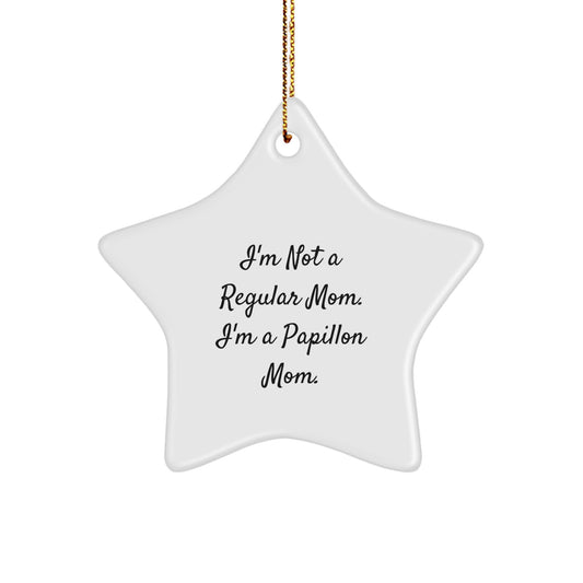 Papillon Dog Star Ornament Funny Gifts for Friends and Family from Mom - Image 1
