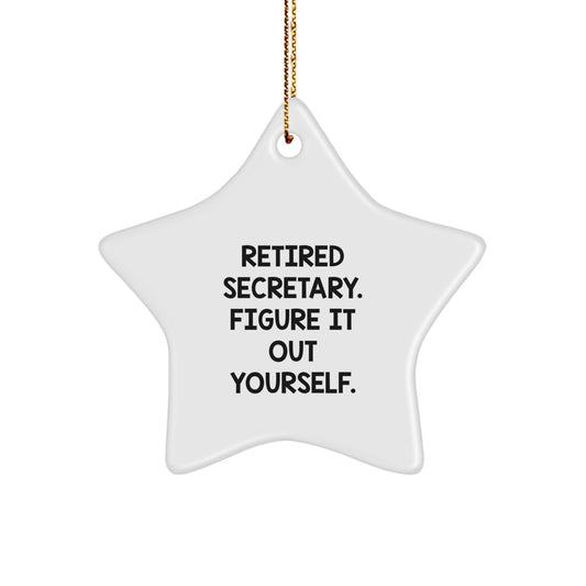 Funny Secretary Gifts from Men Friends for Christmas Unique Star Ornament Figures - Image 1