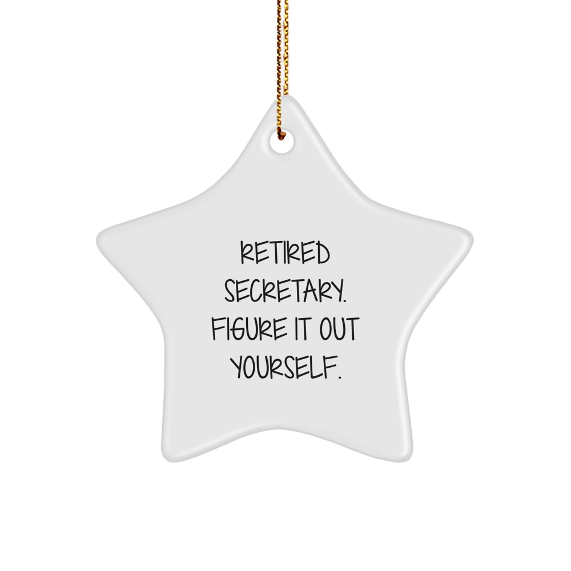 Funny Secretary Star Ornament Gifts from Men to Secretary Friends for Christmas Unique Presents - Image 1