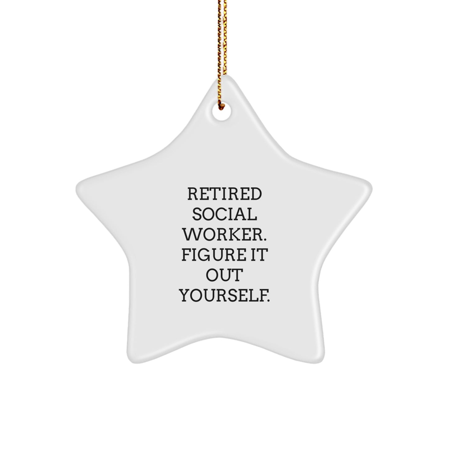 Funny Social Worker Star Ornament Gifts from Friends for Women - Christmas Unique Ornament Decorations - Image 1