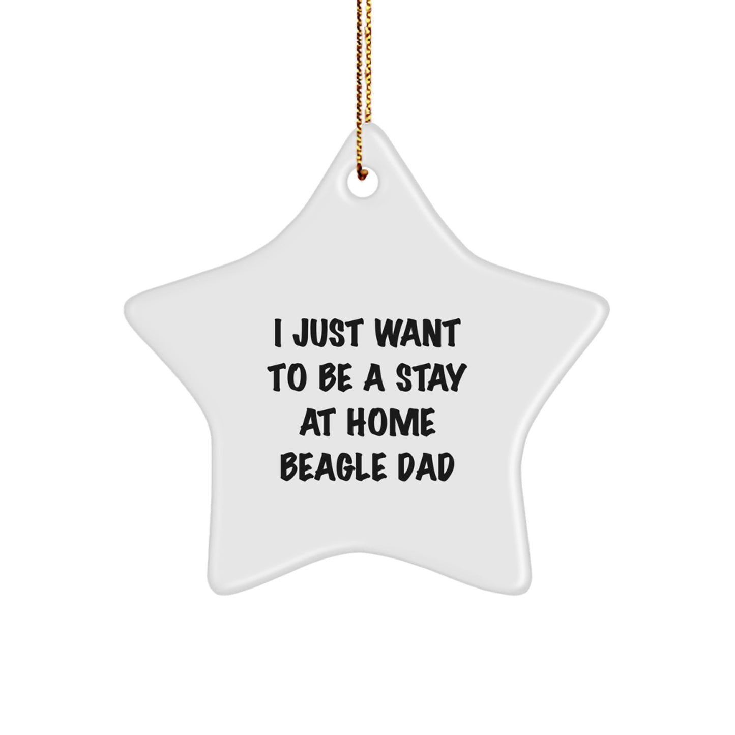 Beagle Dog Star Ornament Gifts from Dad to Beagle Dog, Funny Christmas Decorations for Home - Image 1