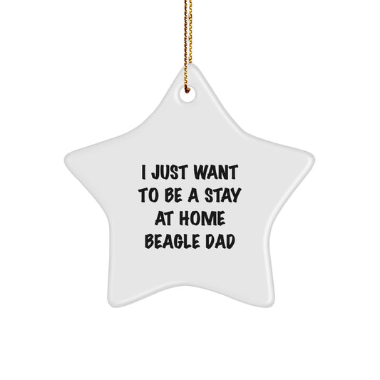 Beagle Dog Star Ornament Gifts from Dad to Beagle Dog, Funny Christmas Decorations for Home - Image 1