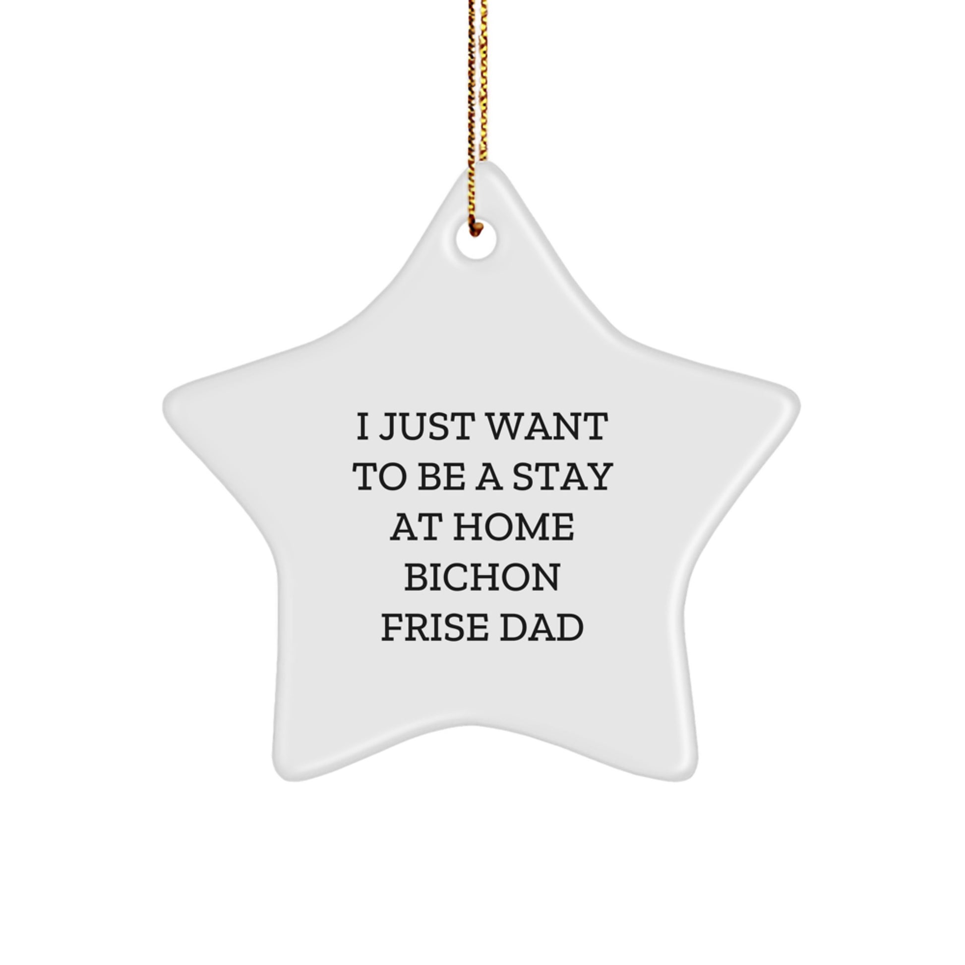 Bichon Frise Dog Gifts, Funny Quote Star Ornament, Gifts from Family for Men, Unique Christmas Unique Gifts - Image 1