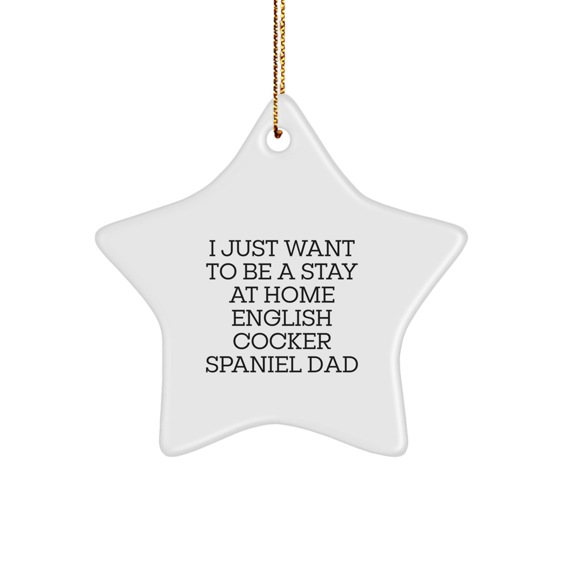 English Cocker Spaniel Dog Lover's Funny Gift, Star Ornament for Home Decor, Gifts from Men to English Cocker Spaniel Dog Dad, Unique Christmas Unique Gifts for Family - Image 1